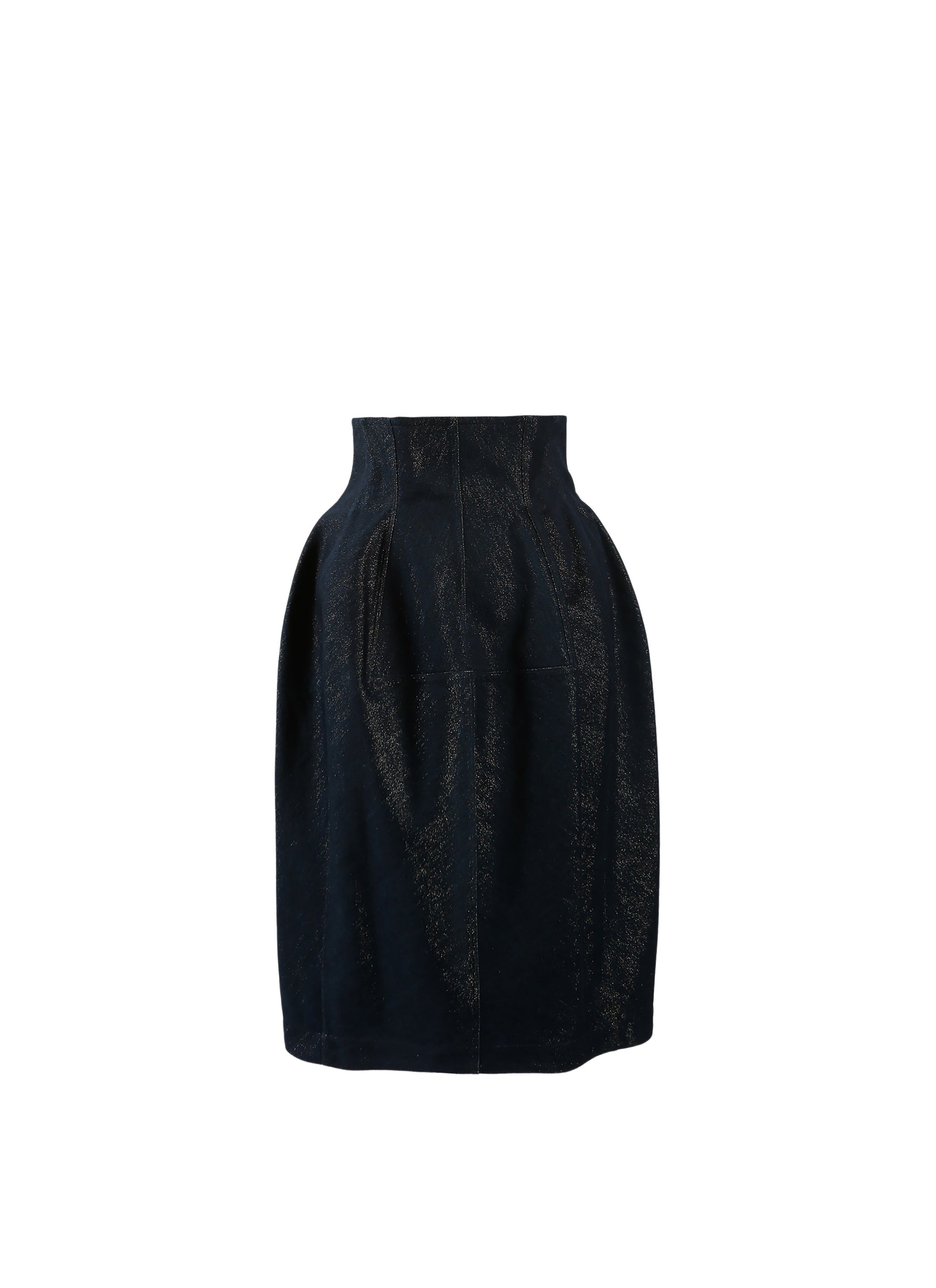 Shiny denim skirt - Gold