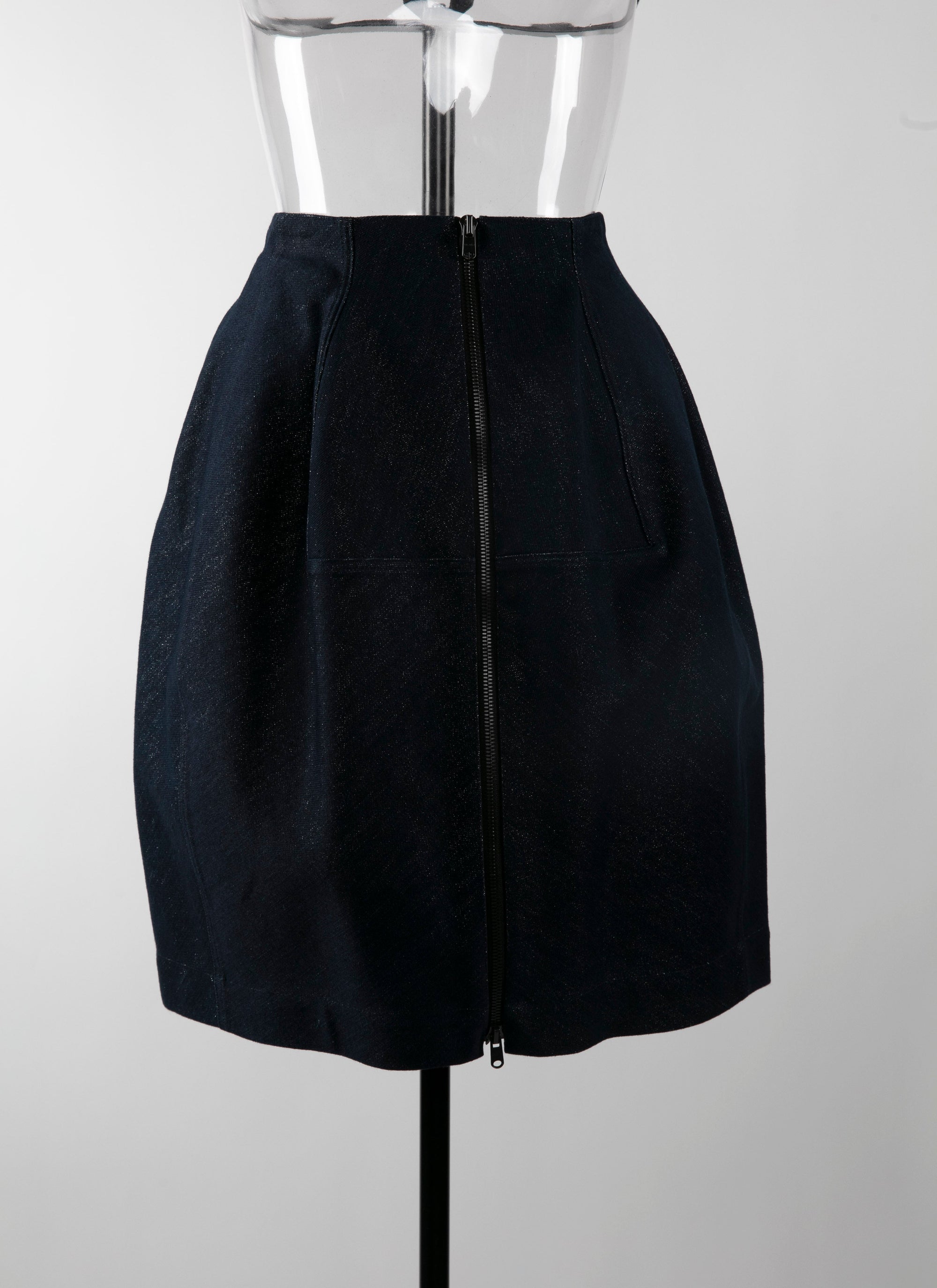 Jupe boule en denim - Argent