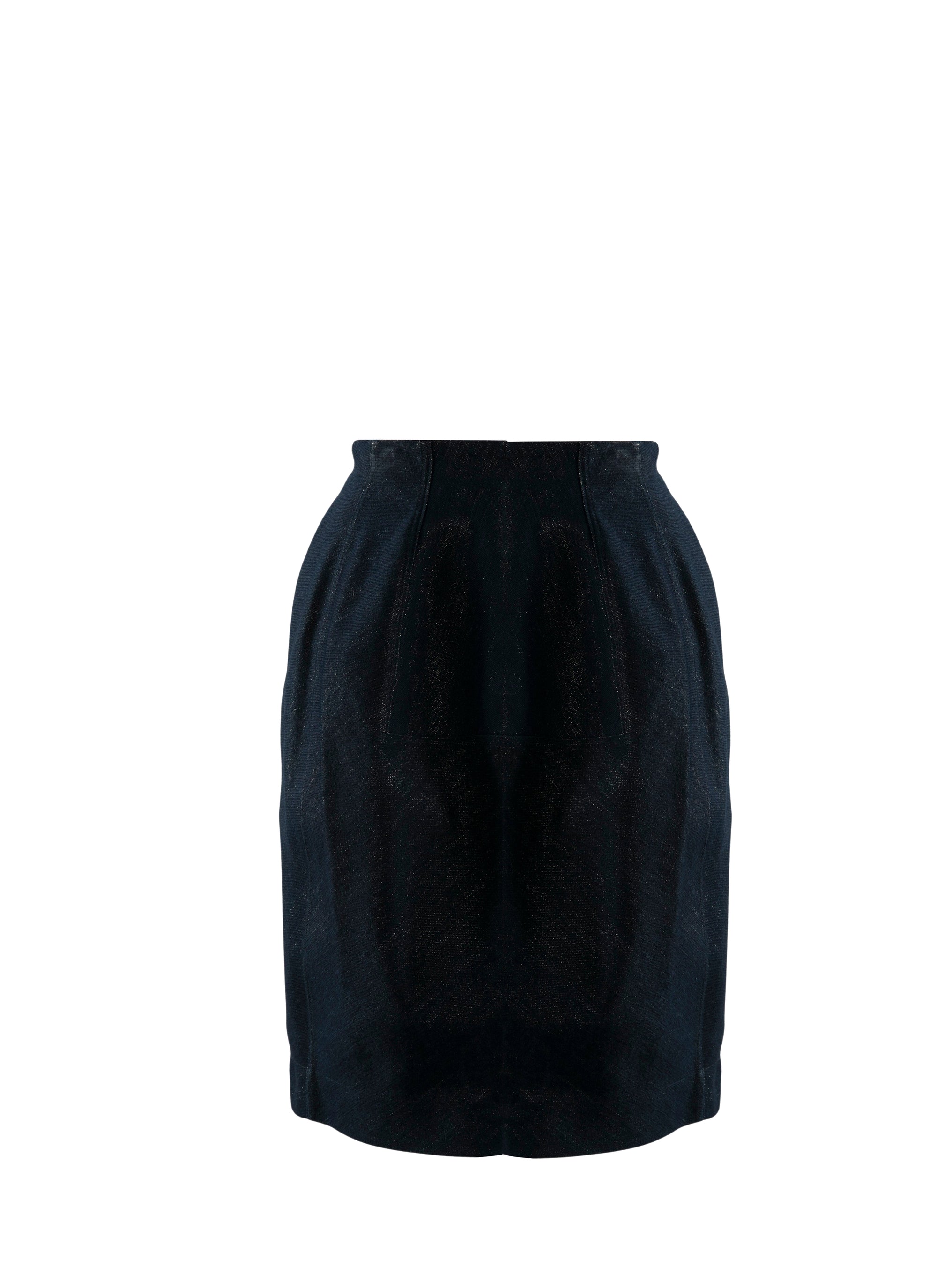 Short skirt in denim - Blue & Gold