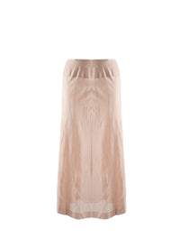 Fond de jupe longue en maille unie transparente - Rose Chair