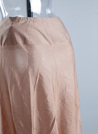 Fond de jupe mi-longue unie avec détails - Rose Chair
