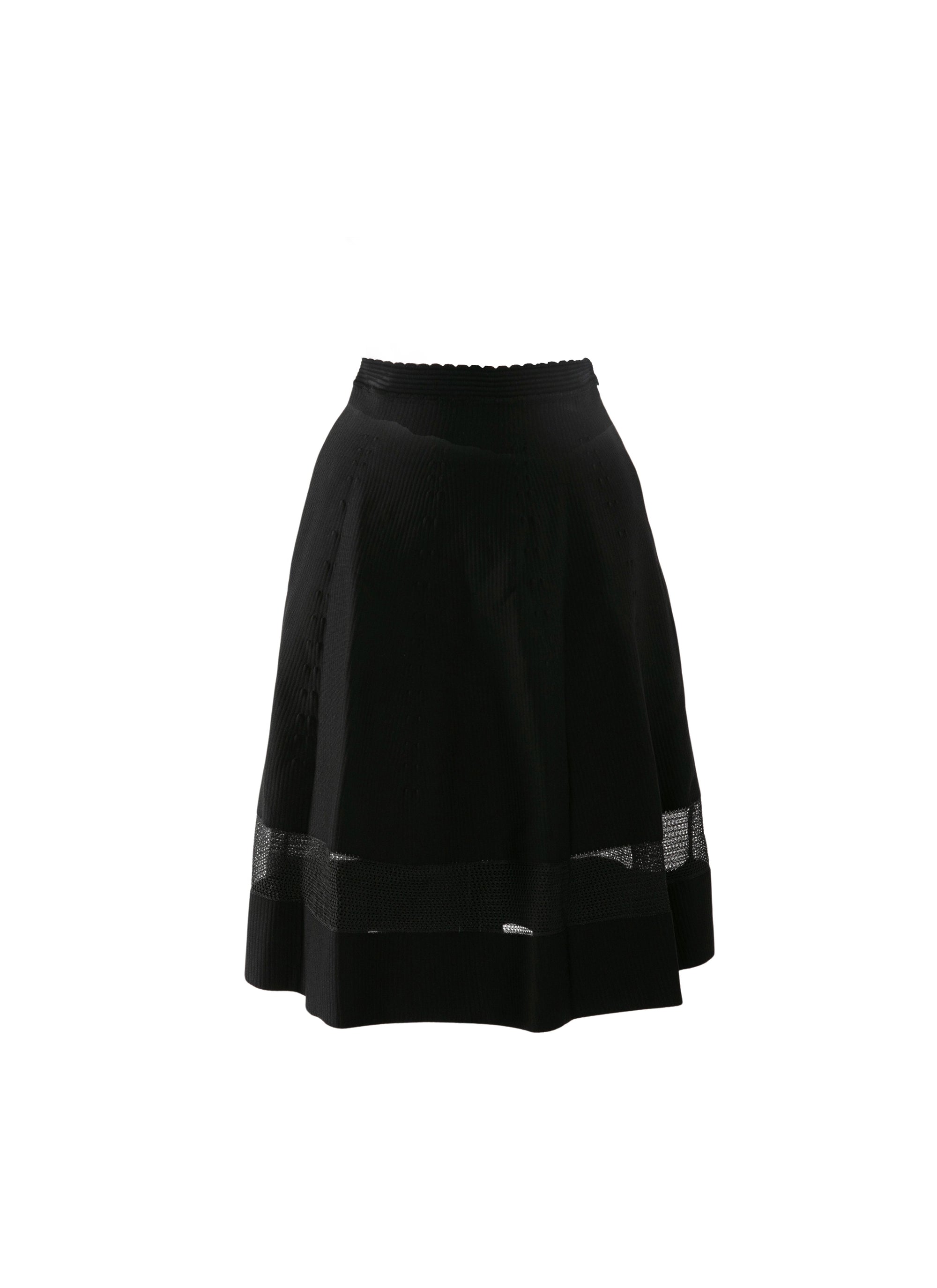 Jupe courte Mansart en maille - Noir