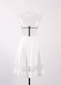 Jupe courte Mansart en maille - Blanc