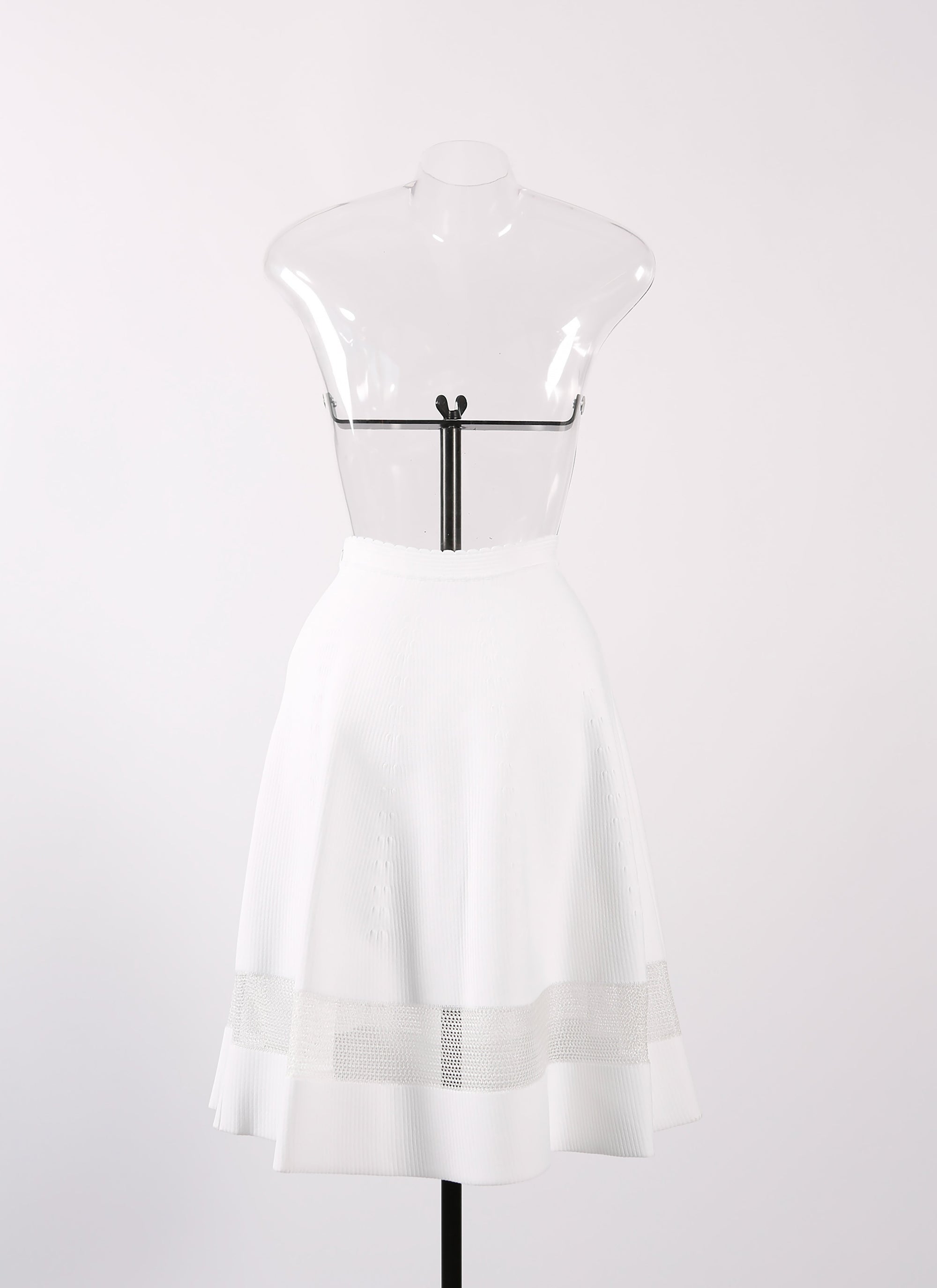 Jupe courte Mansart en maille - Blanc