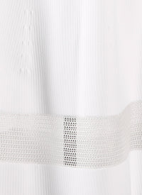 Jupe courte Mansart en maille - Blanc