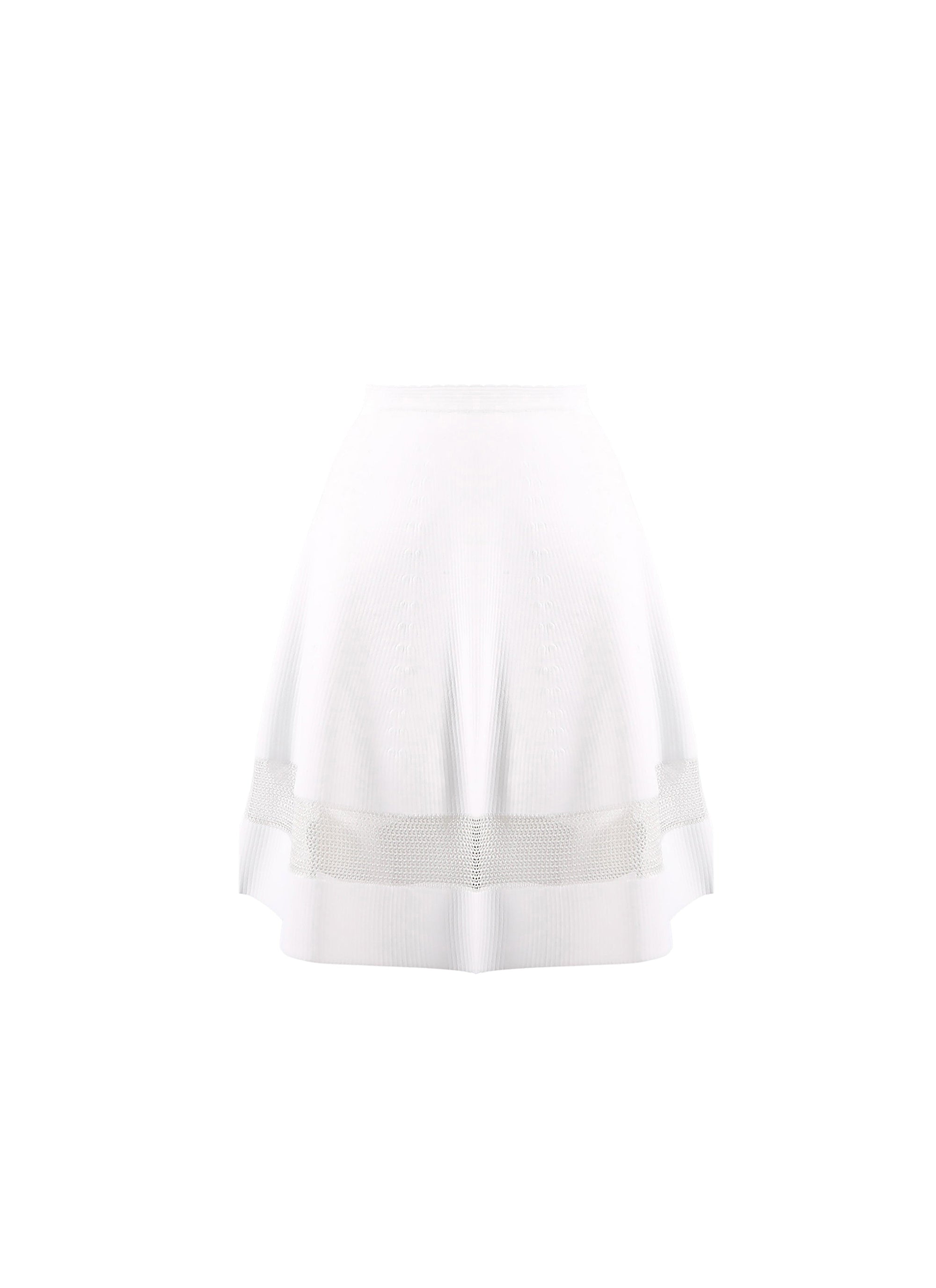 Jupe courte Mansart en maille - Blanc