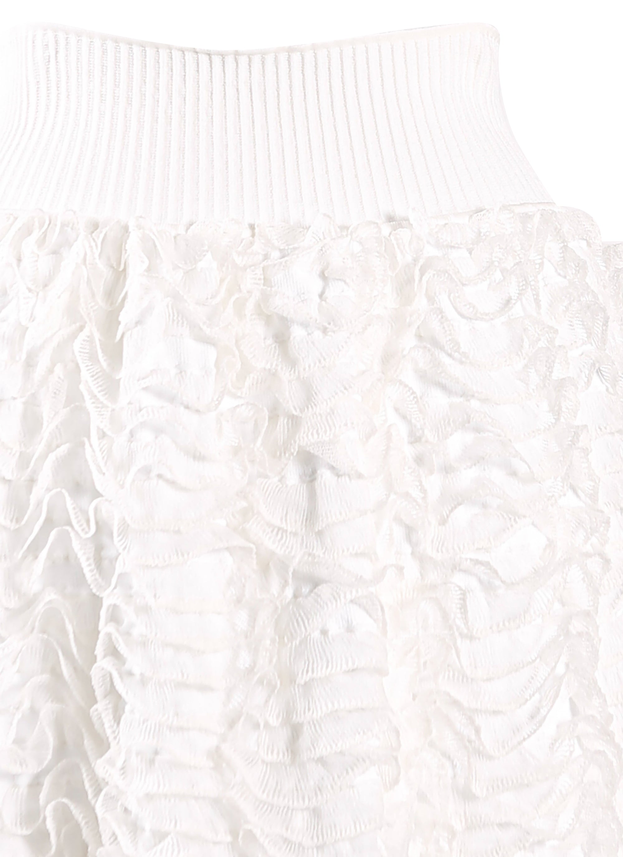 Houpette Skirt with elastic waist - White