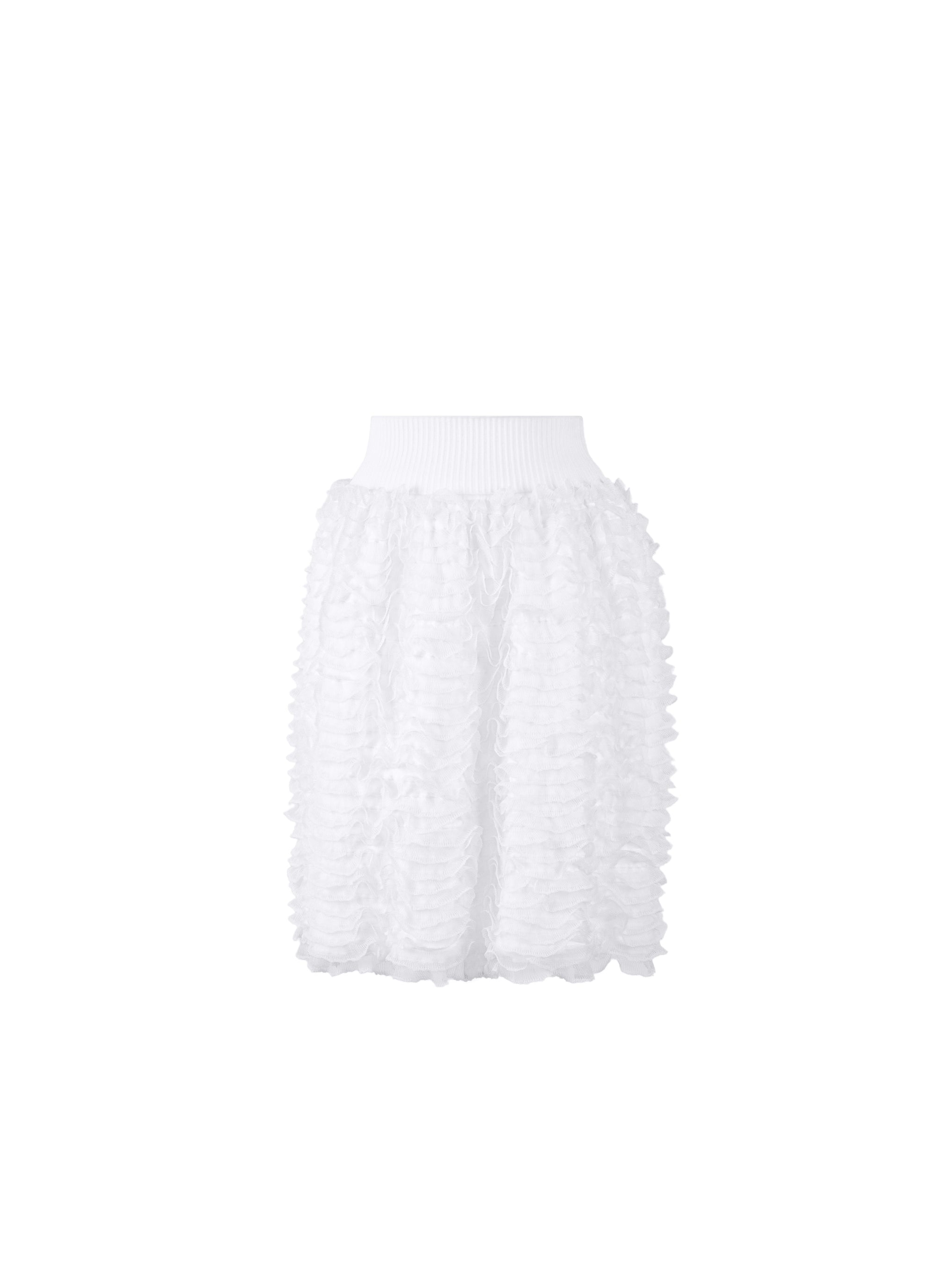 Houpette Skirt with elastic waist - White