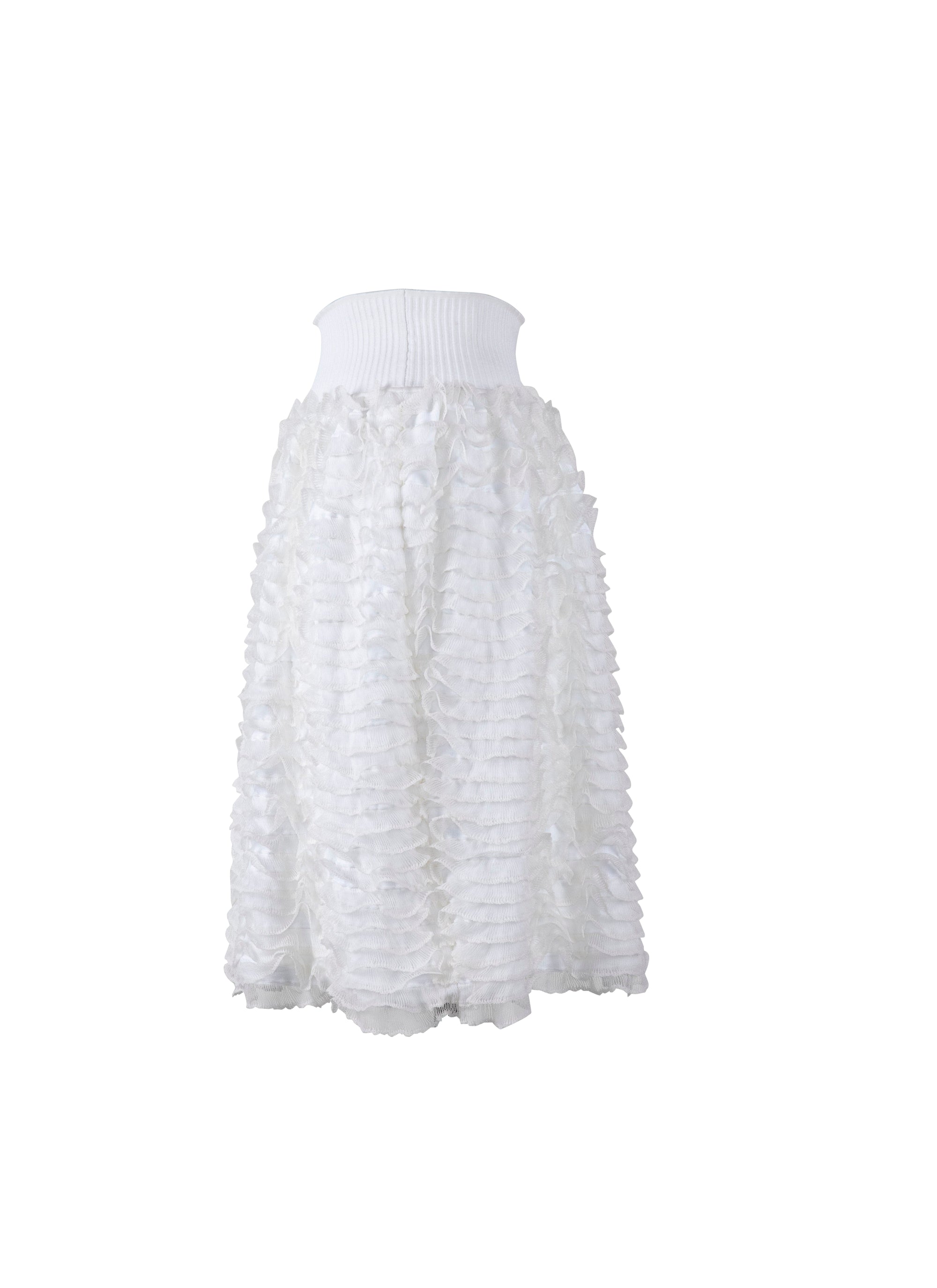 Houpette Skirt with elastic waist - White