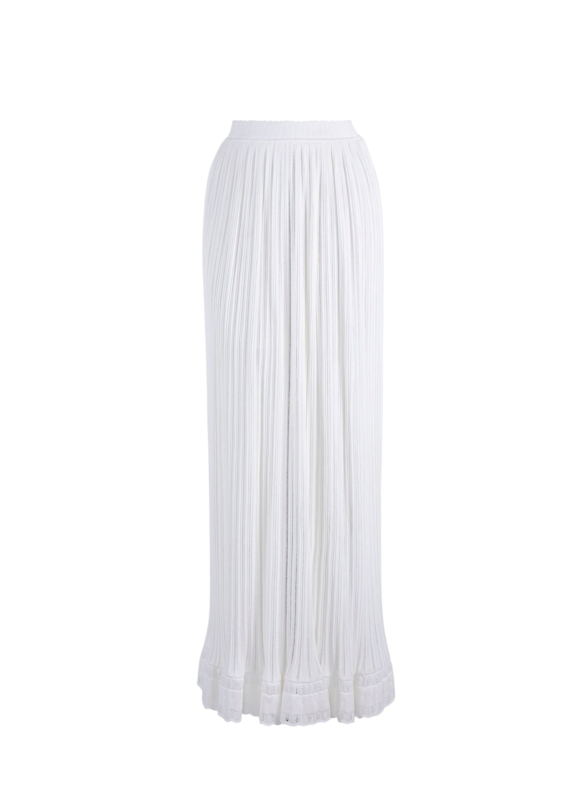 Falbalas long skirt - White
