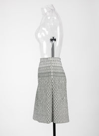 Rocaille Skirt - Ivory & Green