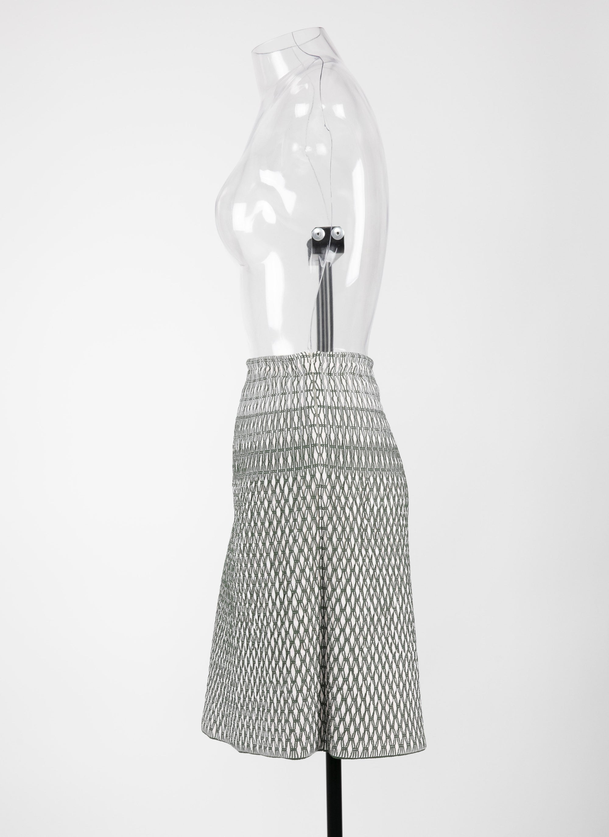 Rocaille Skirt - Ivory & Green