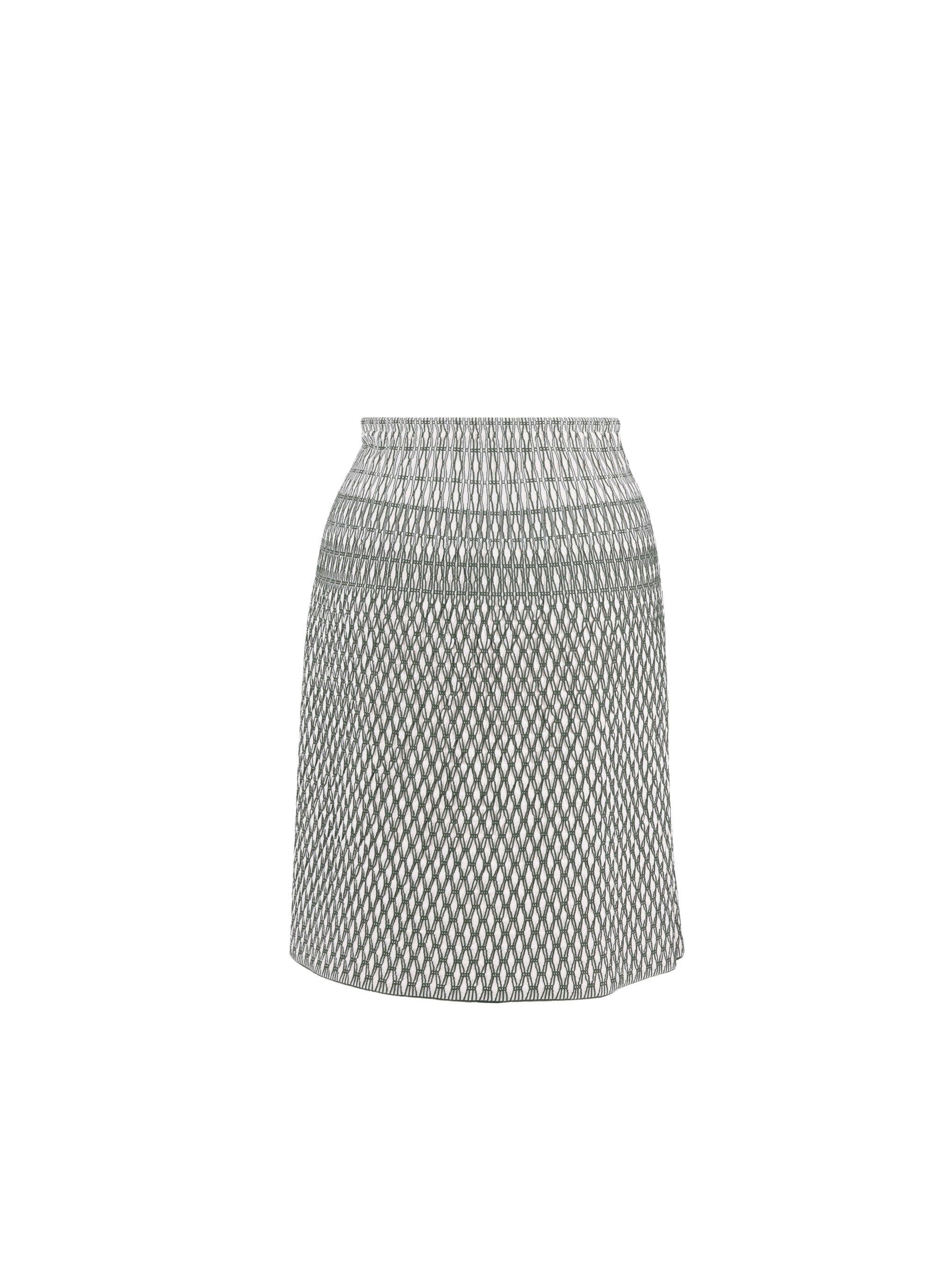 Rocaille Skirt - Ivory & Green