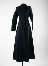 Manteau très long boutonné col arrondi - Or