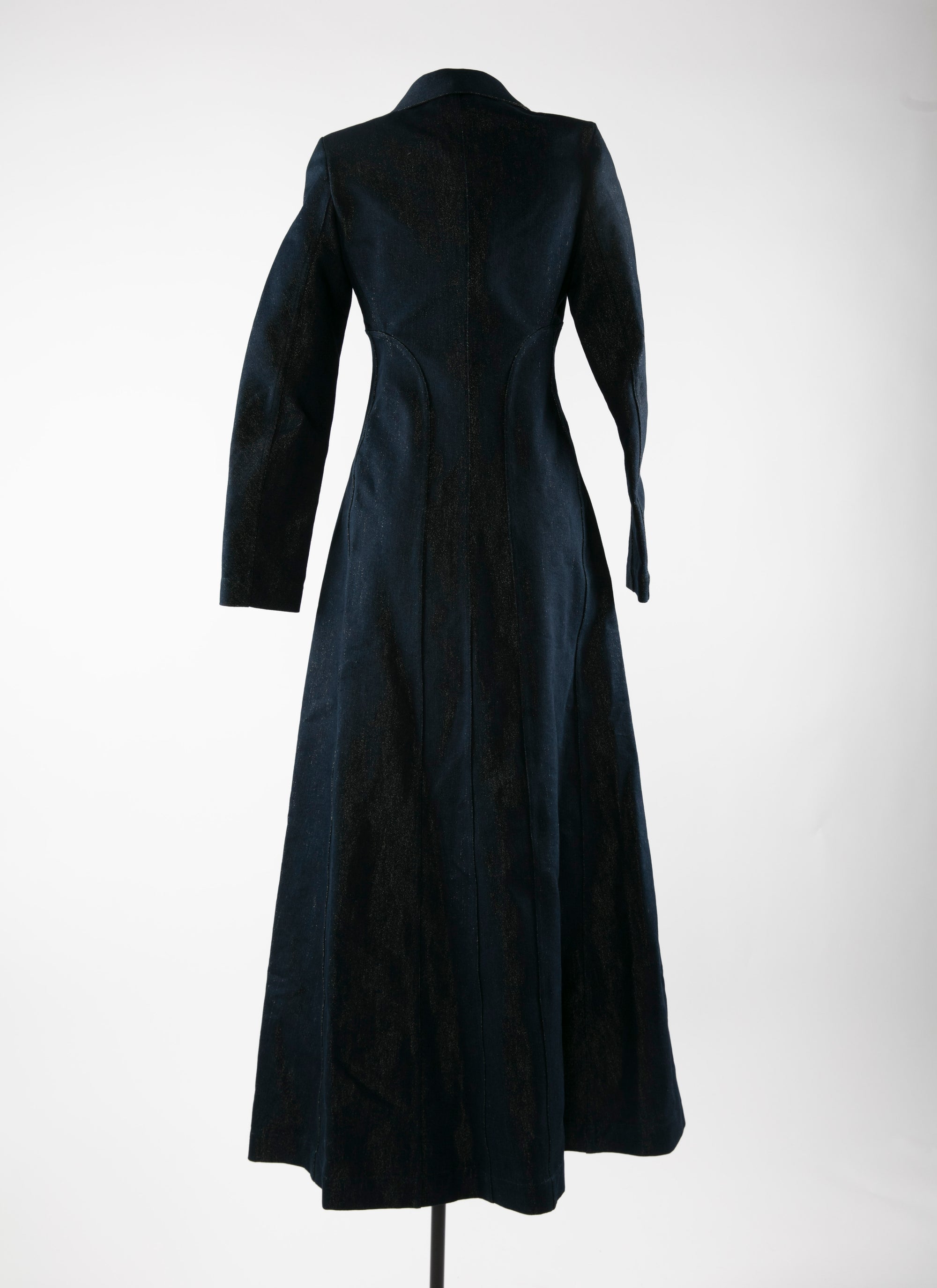 Manteau très long boutonné col arrondi - Or