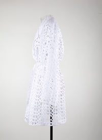 Trench effet baroque - Blanc