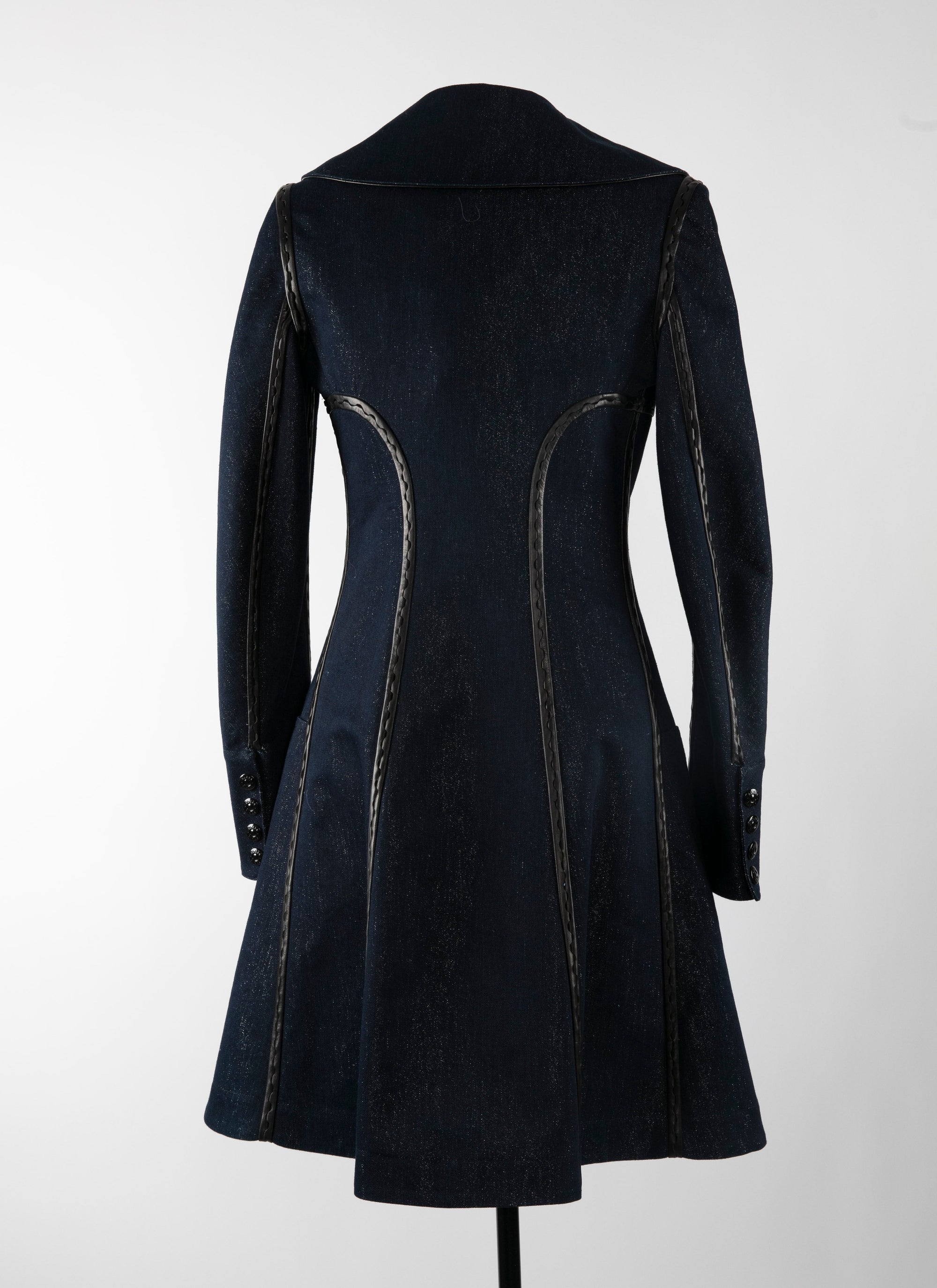 Slim-fit denim coat - Silver