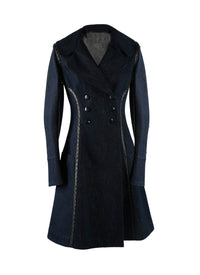 Slim-fit denim coat - Silver