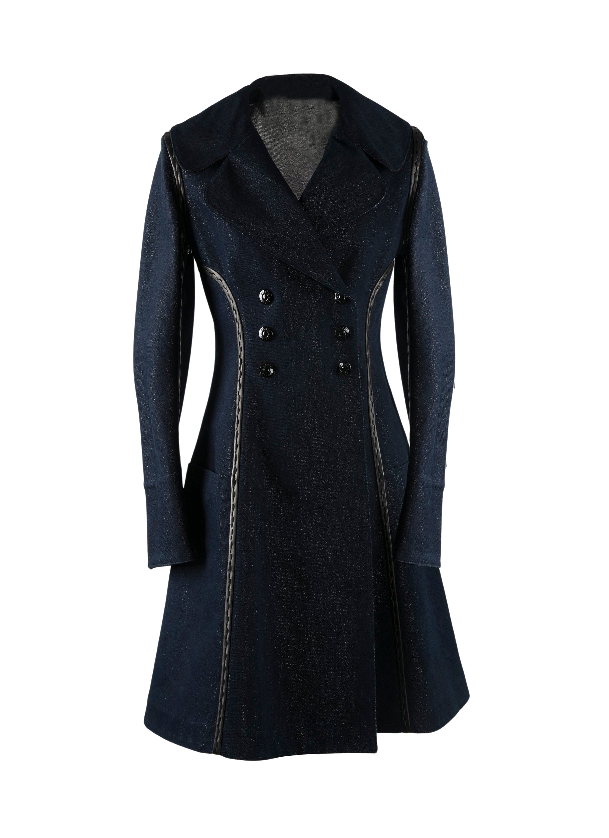 Slim-fit denim coat - Silver