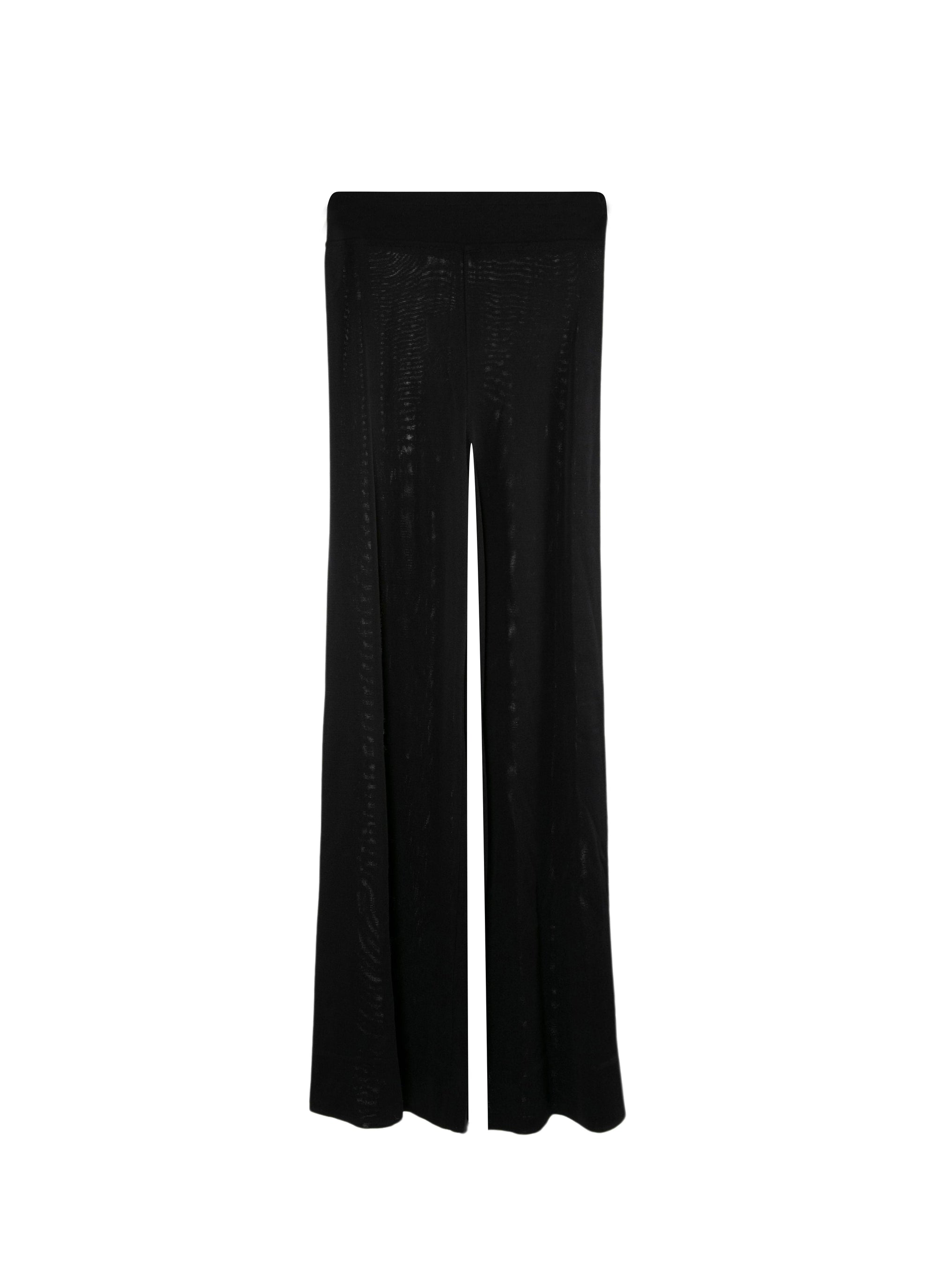 Pantalon large taille élastique - Noir