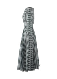 3/4 Sleeve Boudoir Dress - White & Green