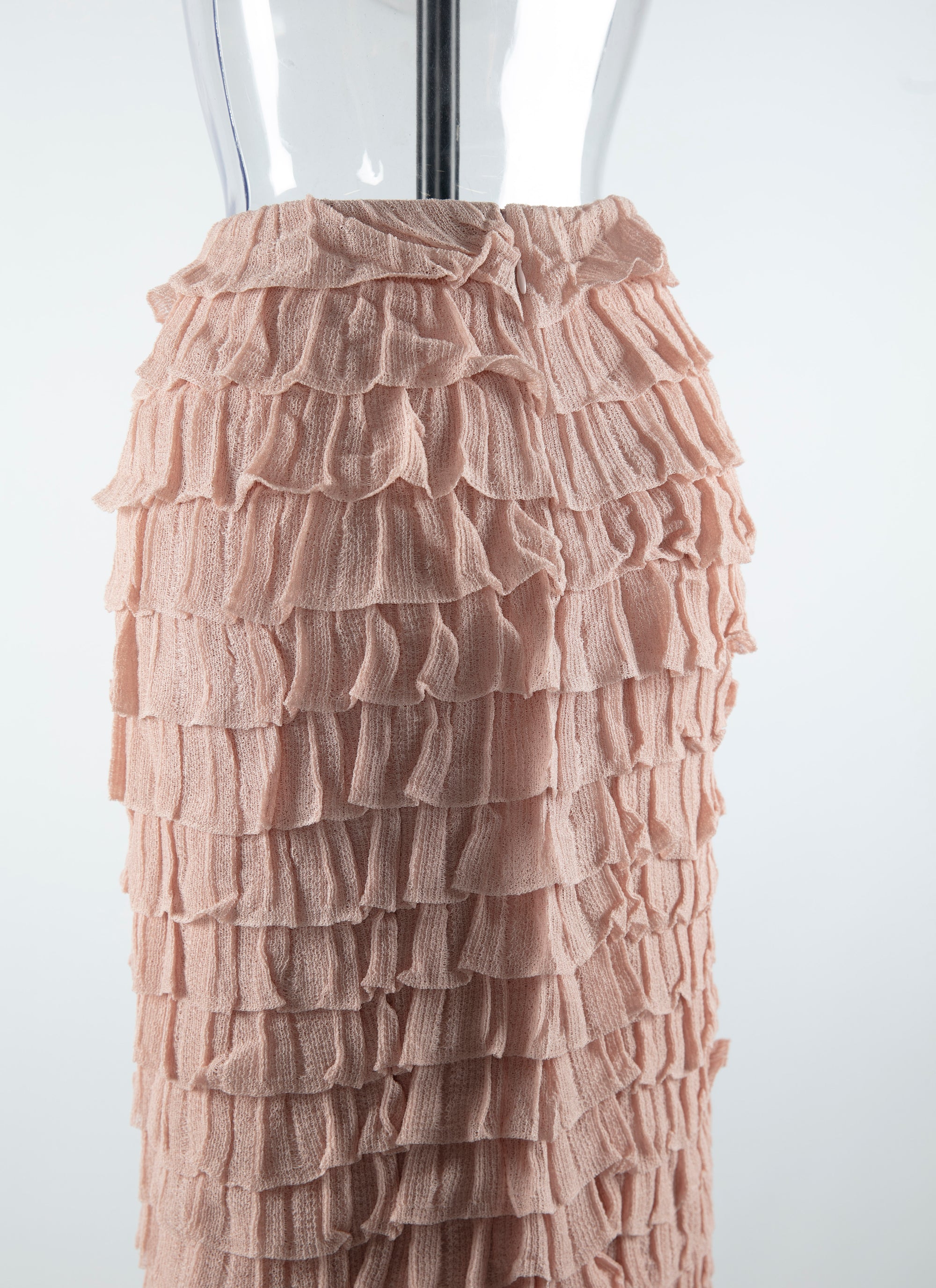 Mid-length patterned Dédale dress - Pink