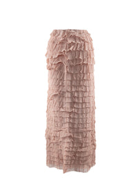 Mid-length patterned Dédale dress - Pink