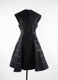Sleeveless denim dress - Bronze