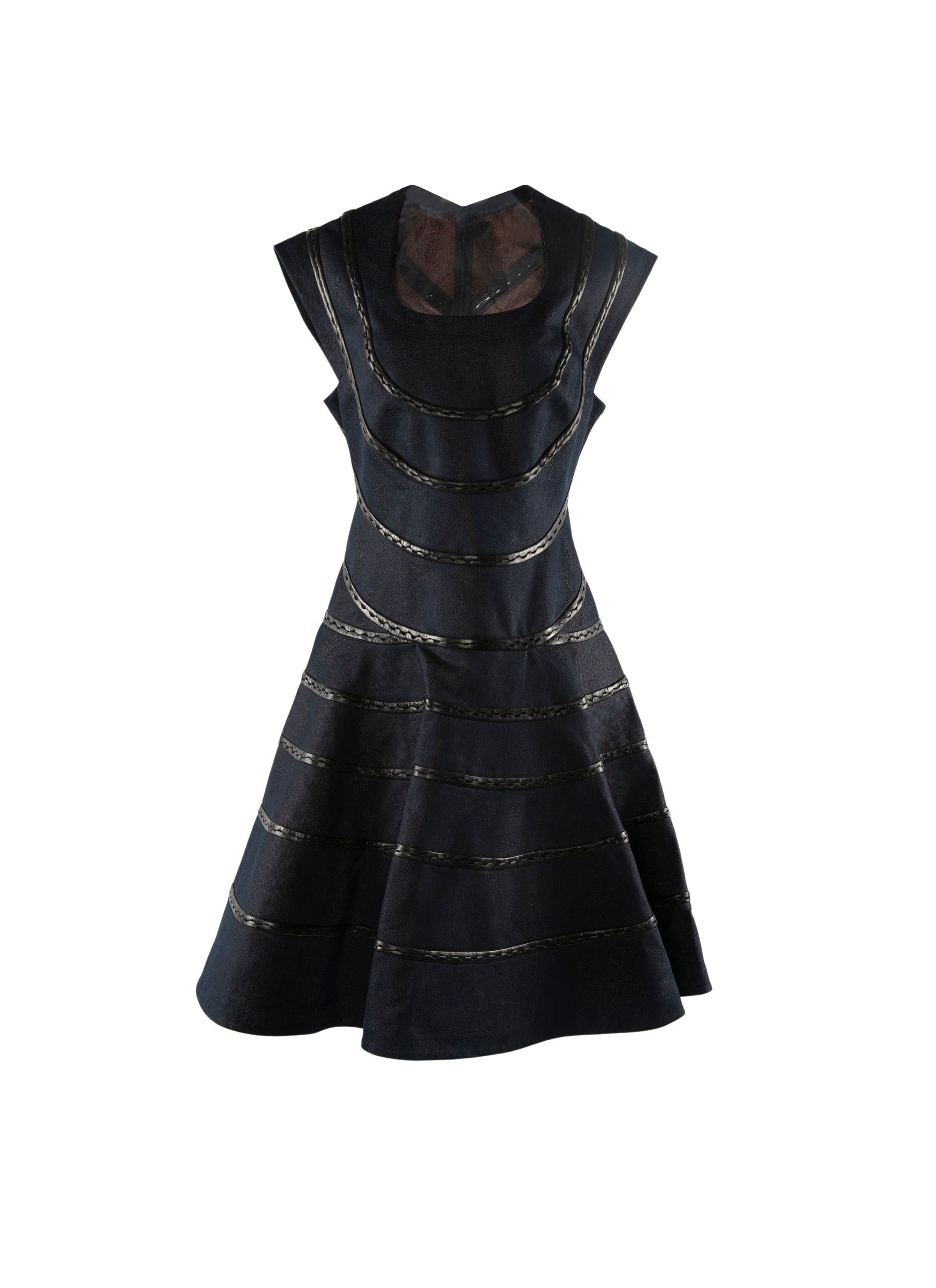 Sleeveless denim dress - Bronze