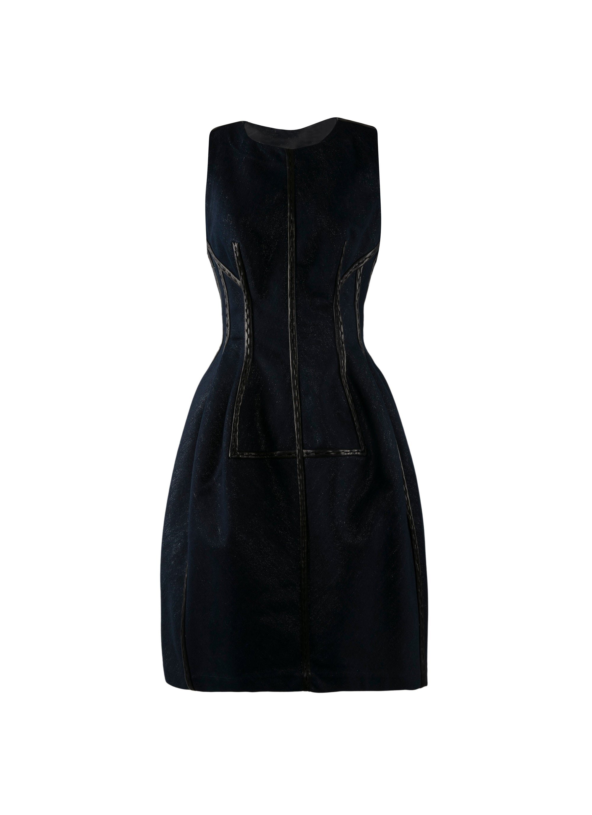 Robe courte sans manches cintrée - Argent