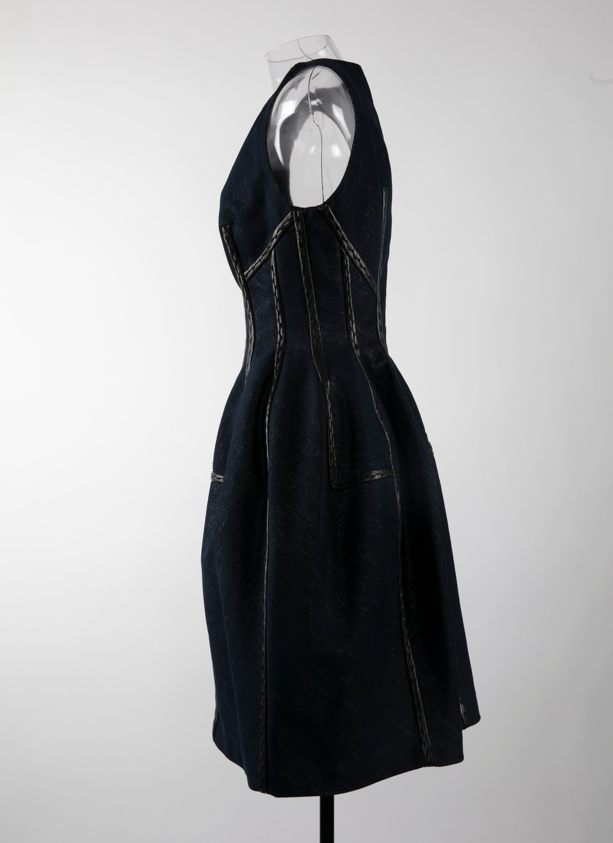 Robe courte sans manches cintrée - Argent