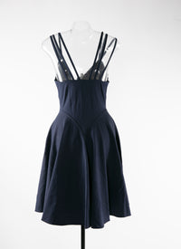 Robe courte à triple bretelles - Nuit
