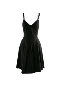 Robe courte à triple bretelles - Noir