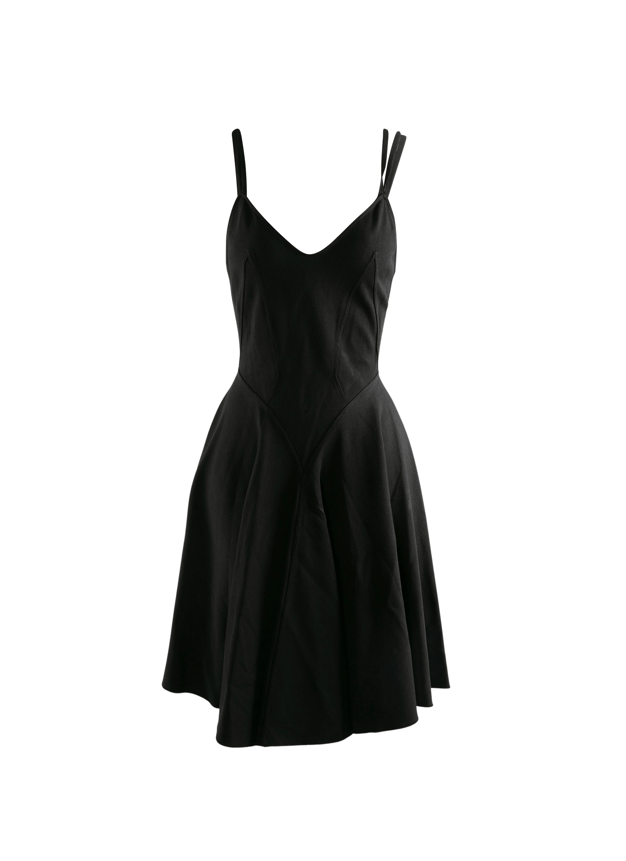 Robe courte à triple bretelles - Noir