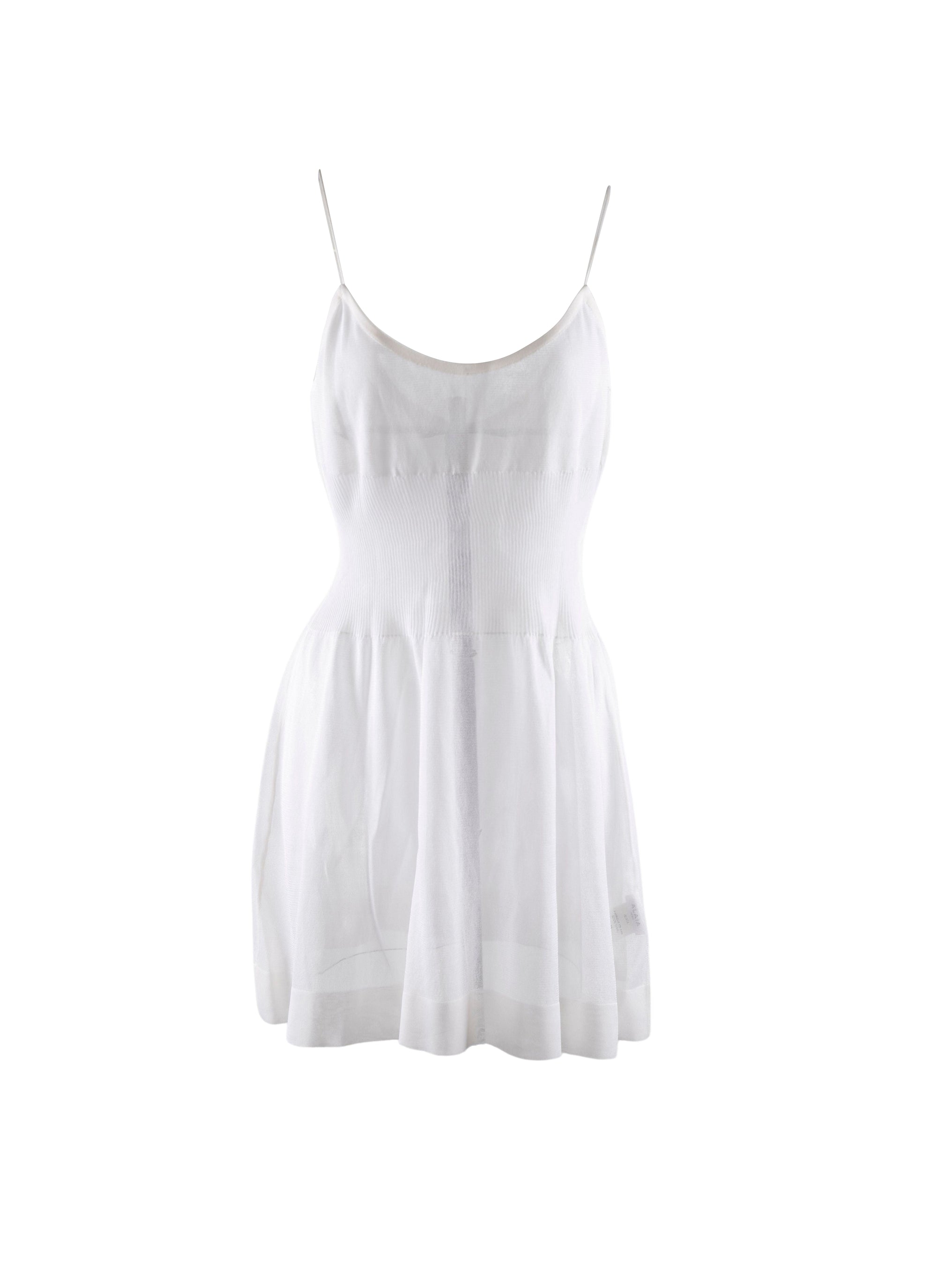 Dress with thin straps - White