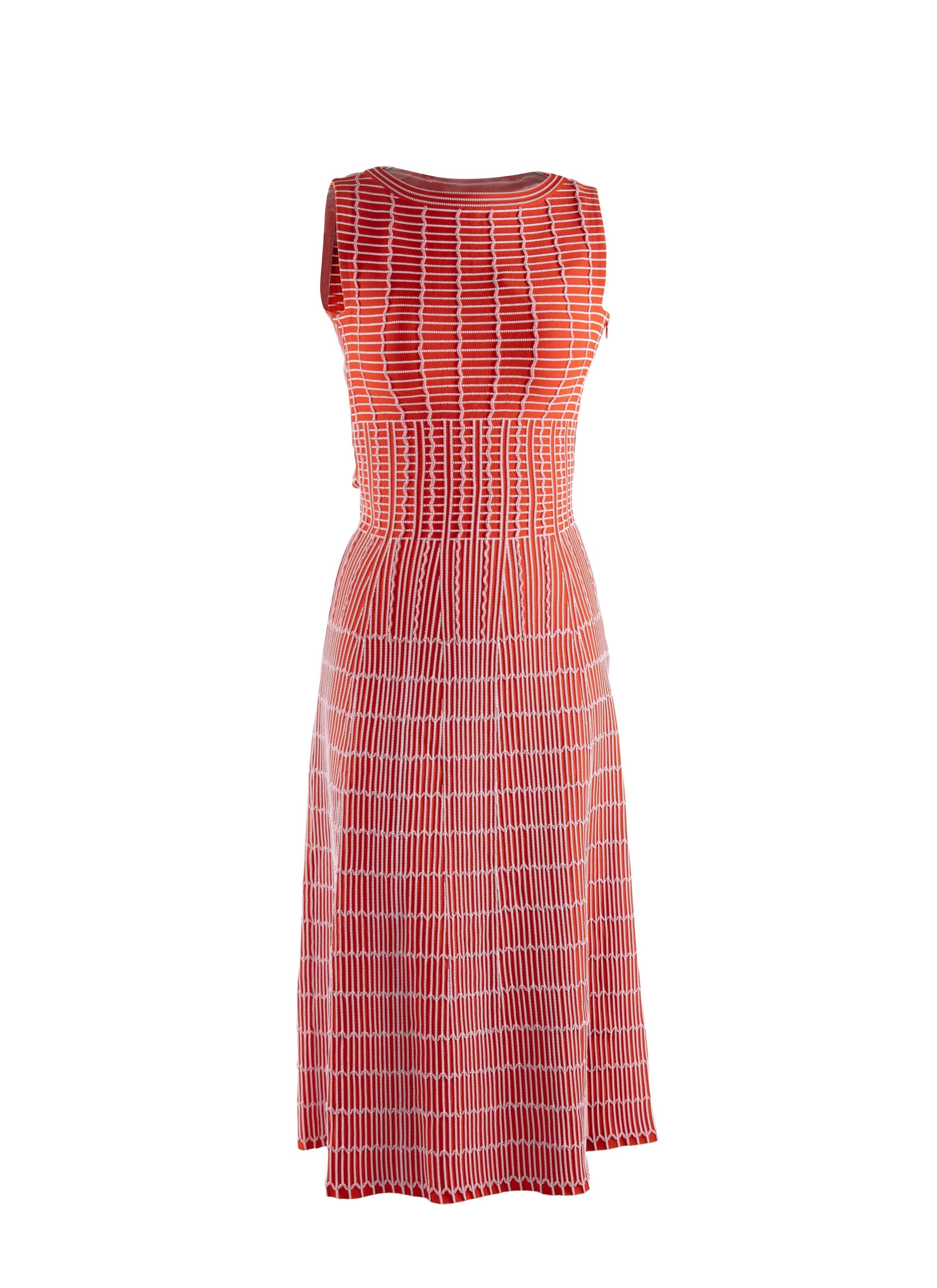 Robe sans manches - Rouge & Blanc