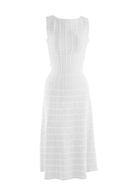 Robe sans manches à liseré - Blanc