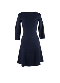 Robe à manches 3/4 Pagode en maille - Nuit