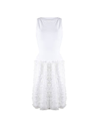 Robe sans manches Houpette - Blanc