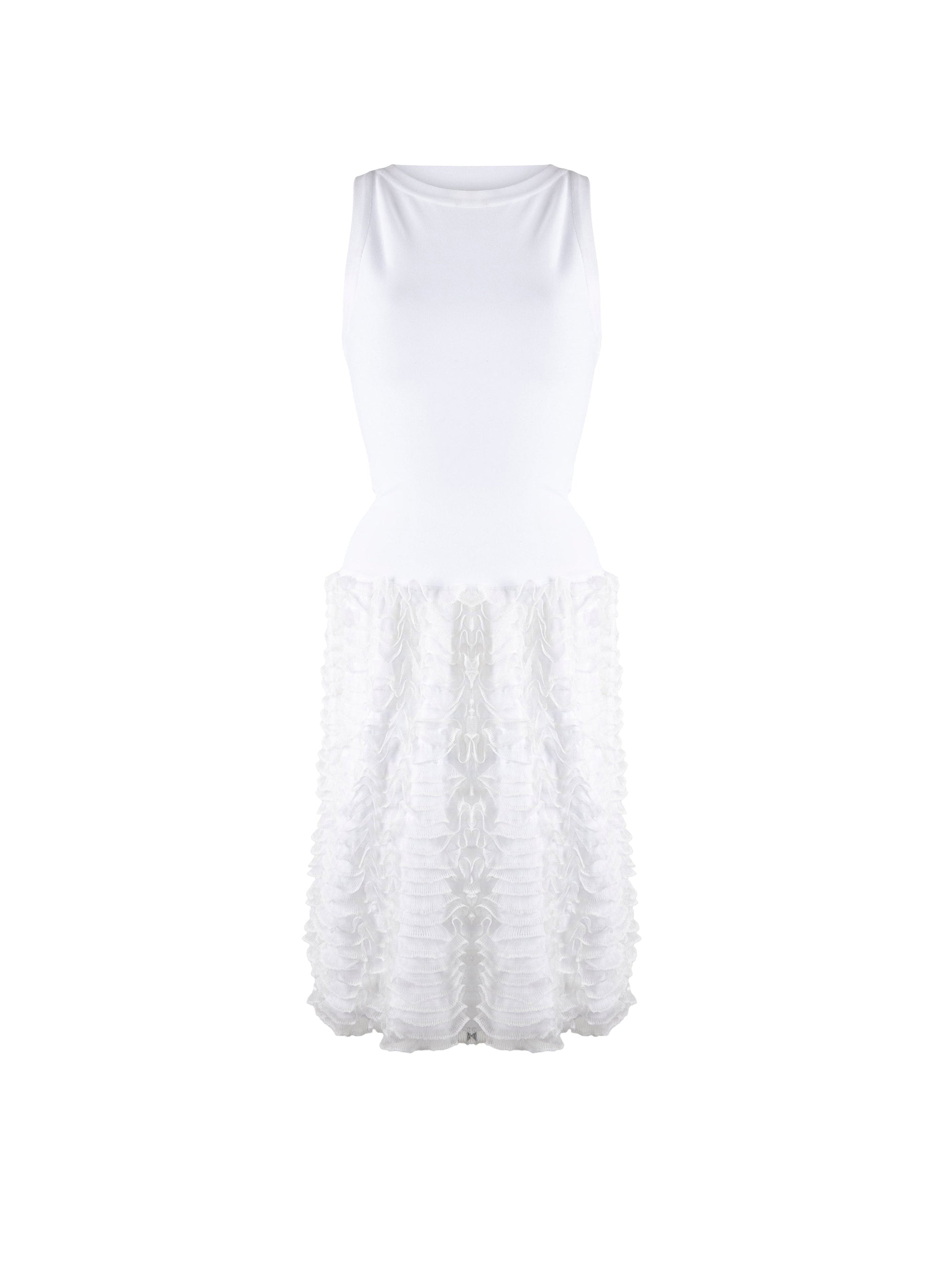 Robe sans manches Houpette - Blanc