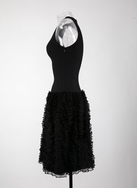 Houpette sleeveless dress - Black intense