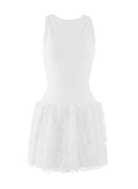 Houpette sleeveless mini dress - White