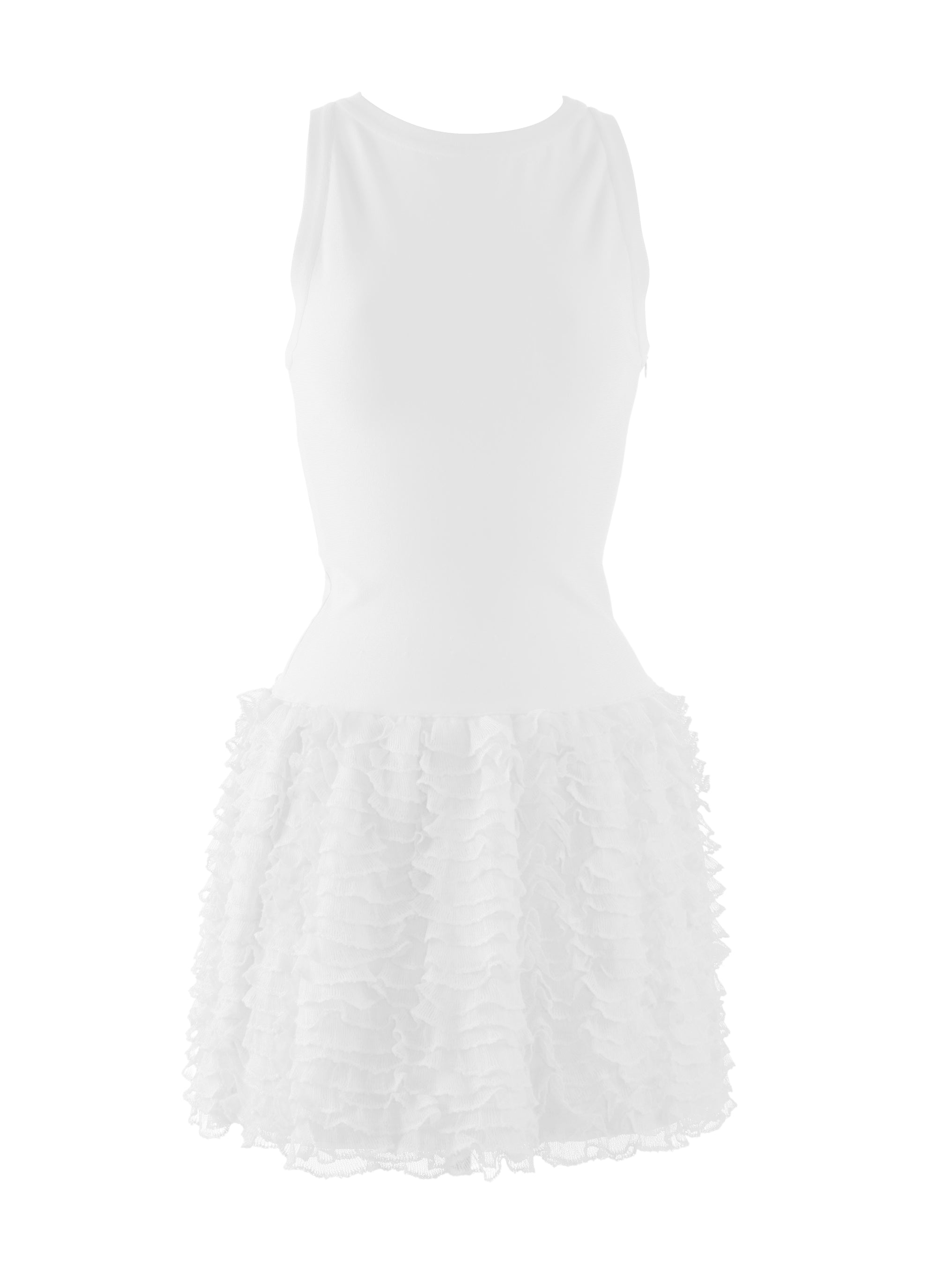 Houpette sleeveless mini dress - White