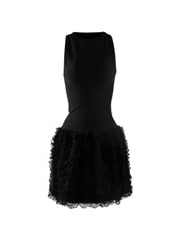 Mini robe sans manches Houpette - Noir