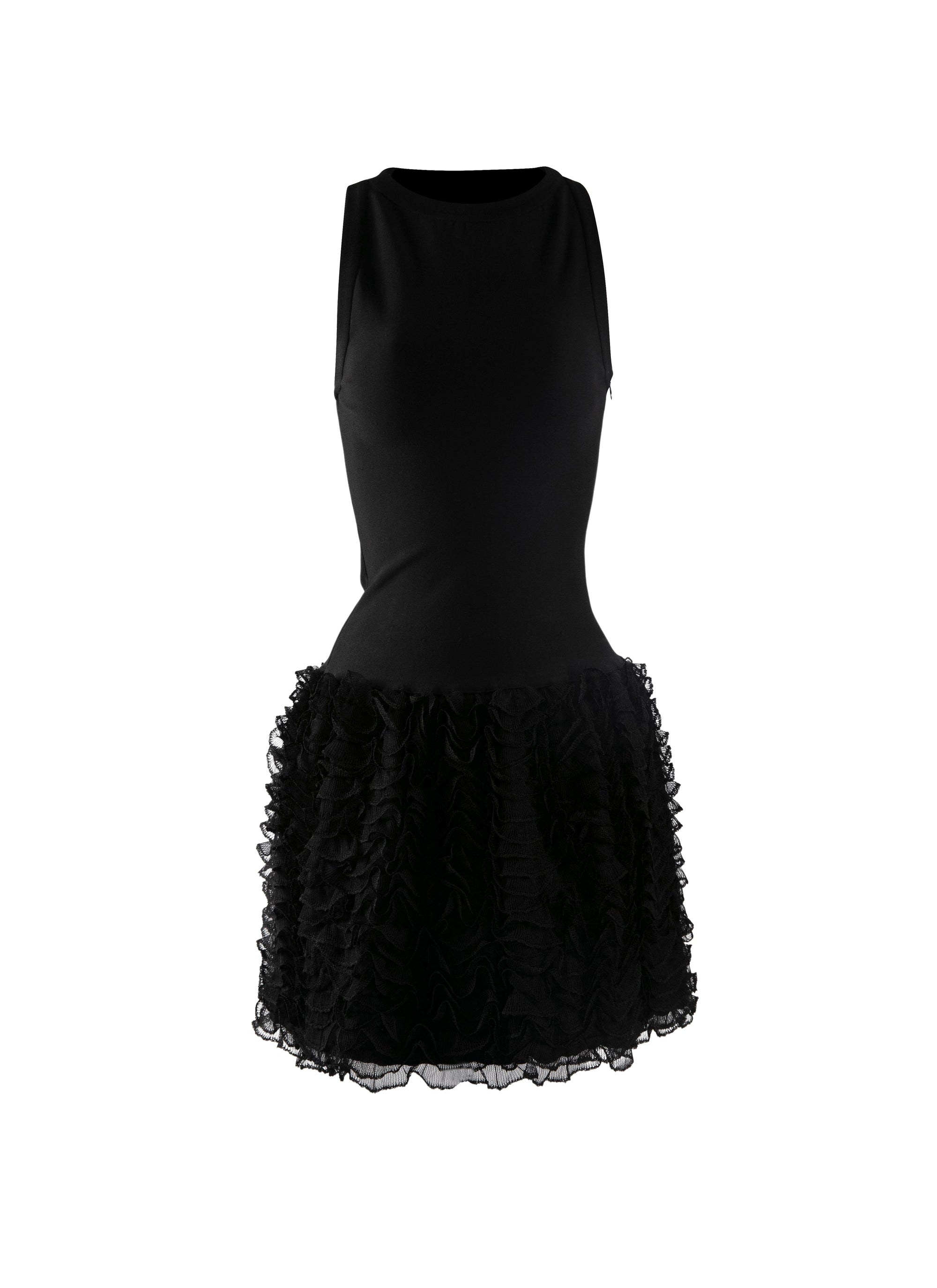 Houpette sleeveless mini dress - Black