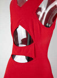Open back sleeveless dress - Scarlet