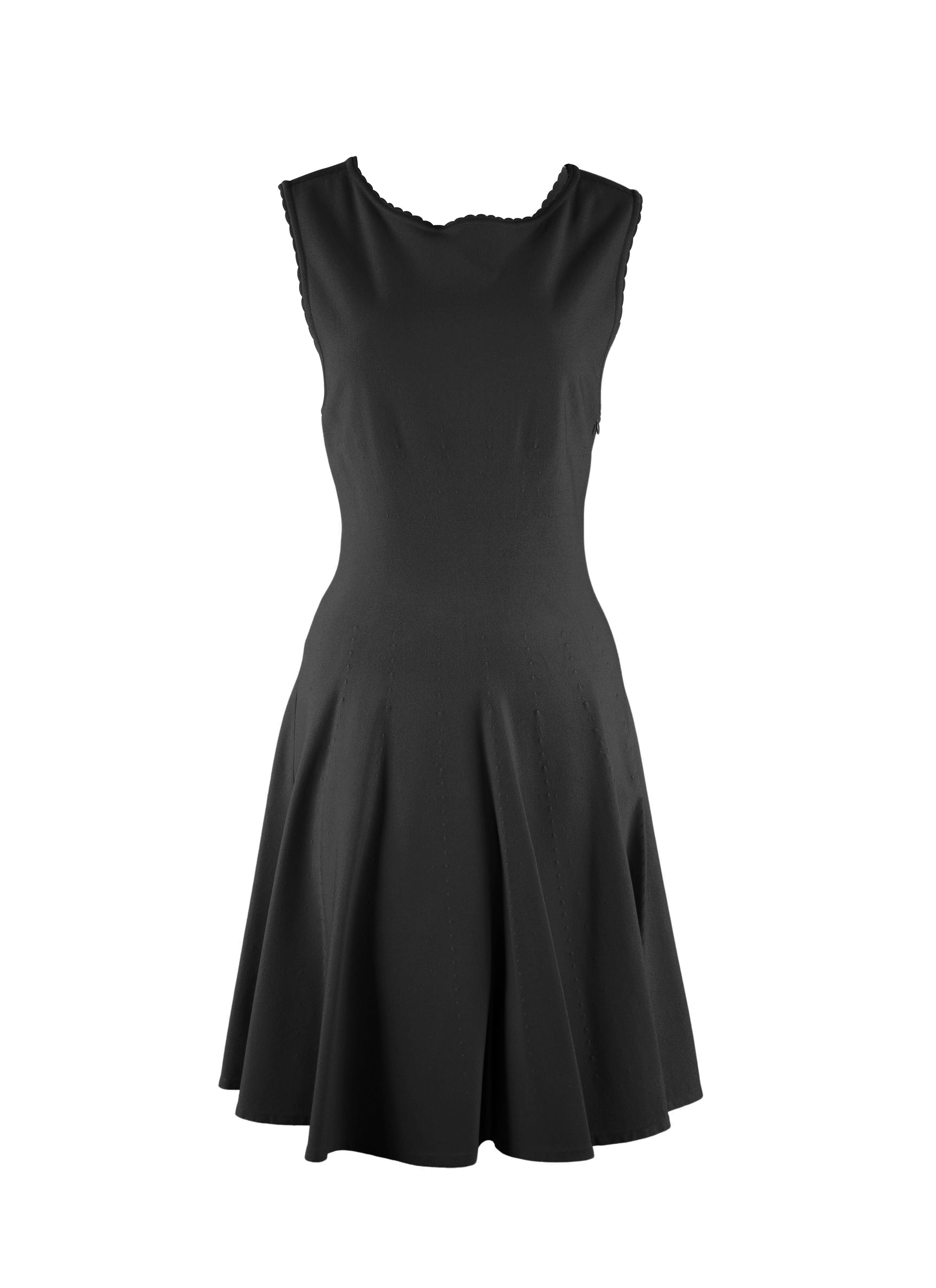 Open back sleeveless dress - Black intense
