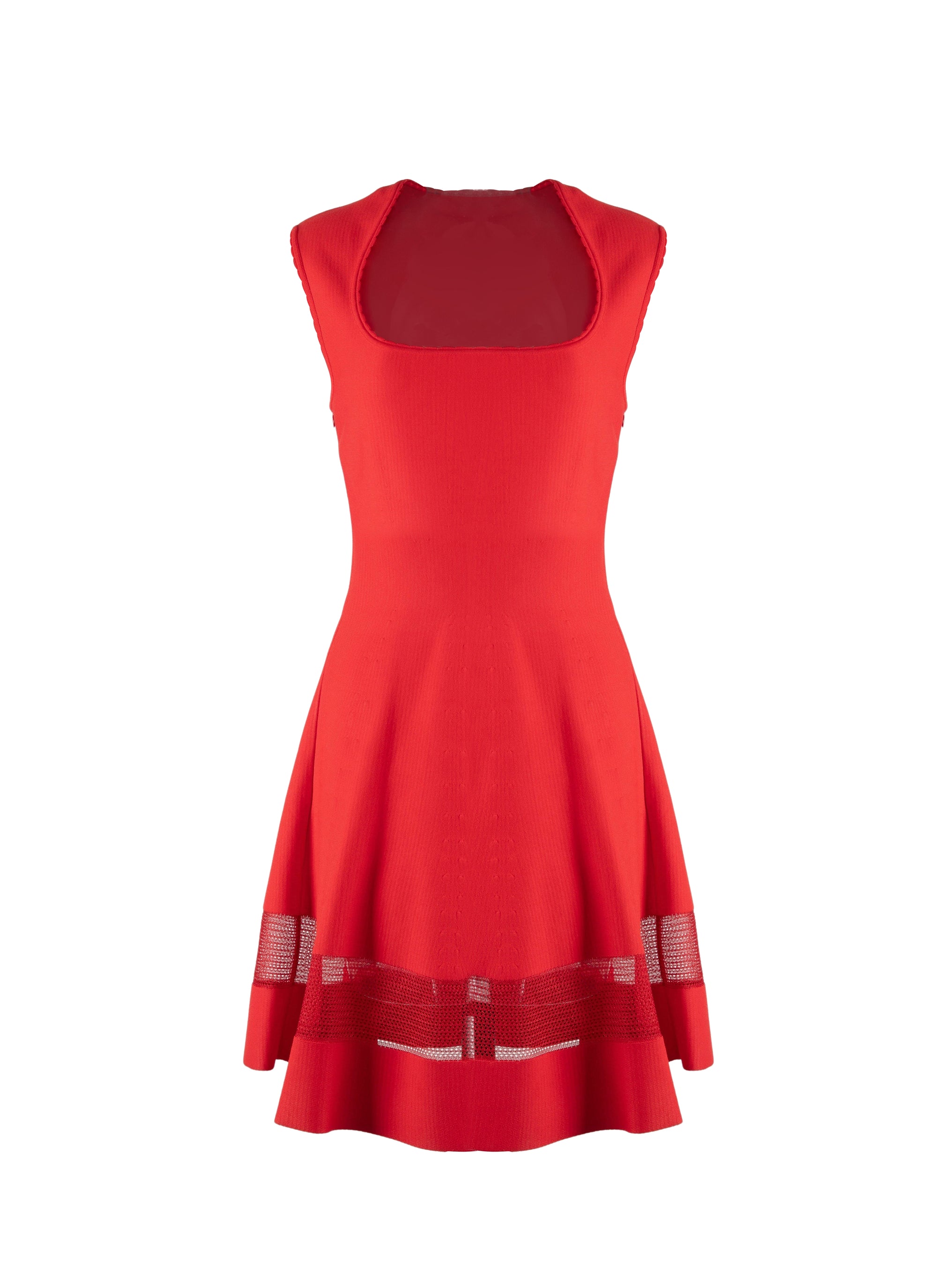 Robe sans manches Mansart en maille - Ecarlate