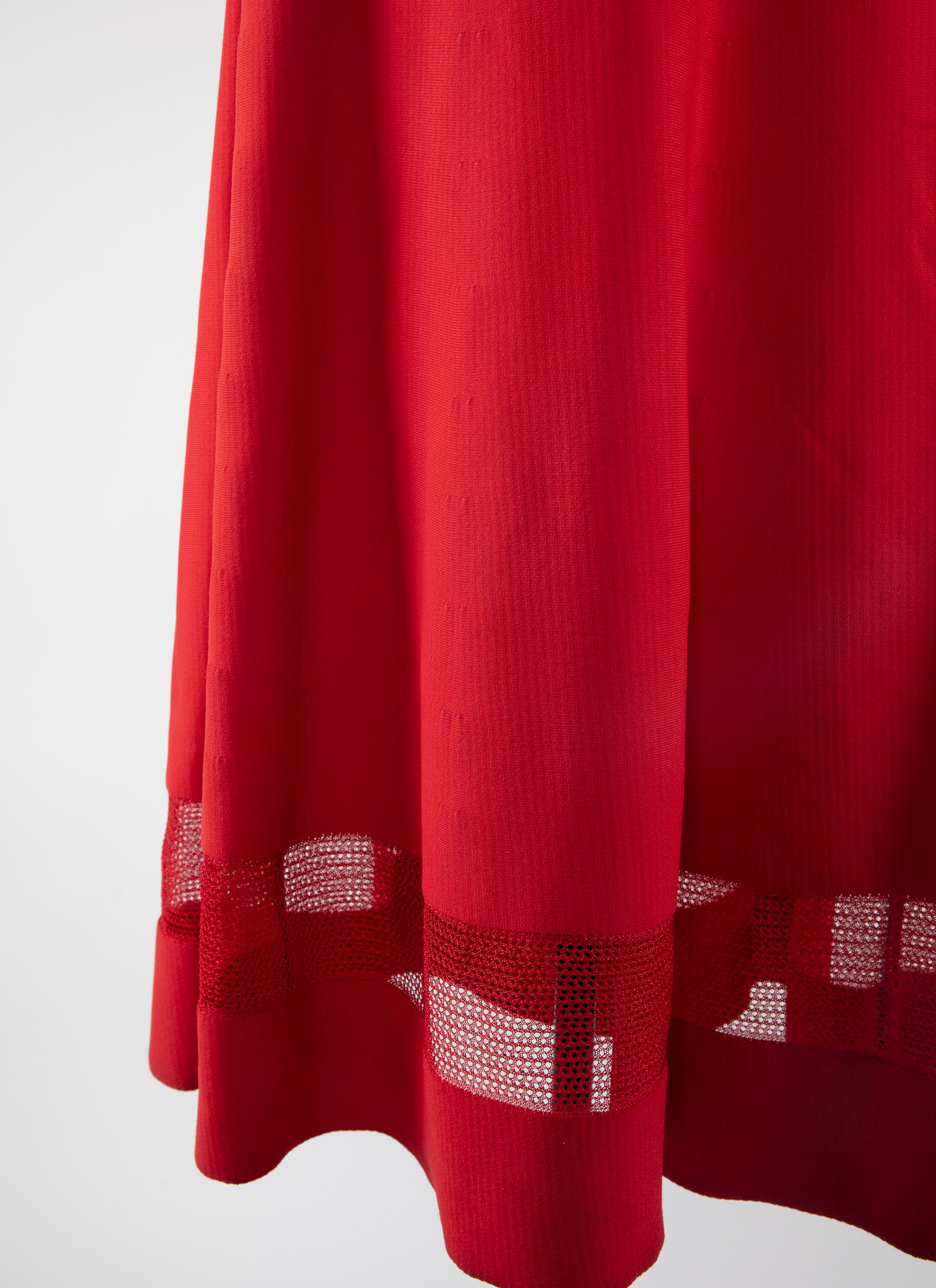 Robe sans manches avec détail transparent - Ecarlate
