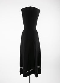 Robe sans manches avec détail transparent - Noir